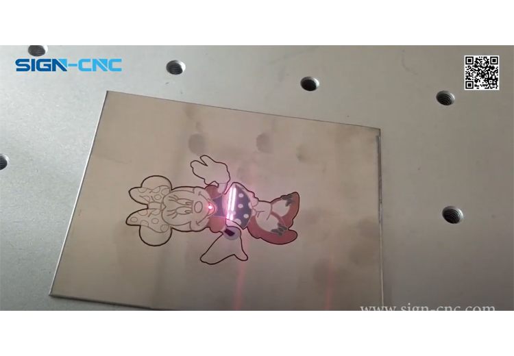 SIGN CNC Mopa colorful marking machine engraving on metal